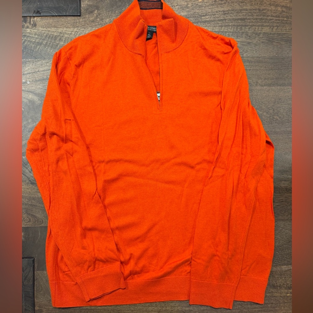 Men's Banana Republic Orange Cotton/Cashmere Blend Sweater